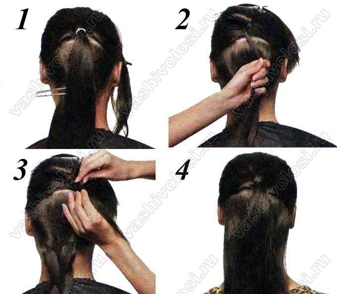 Как обернуть волосы вокруг резинки