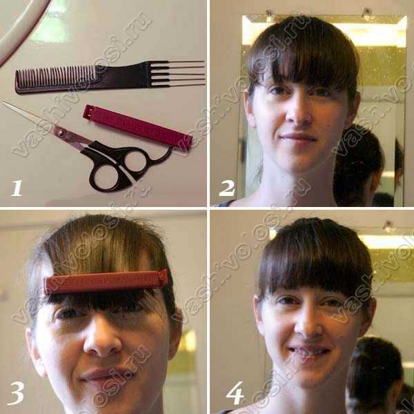 Как подстричь челку прямо