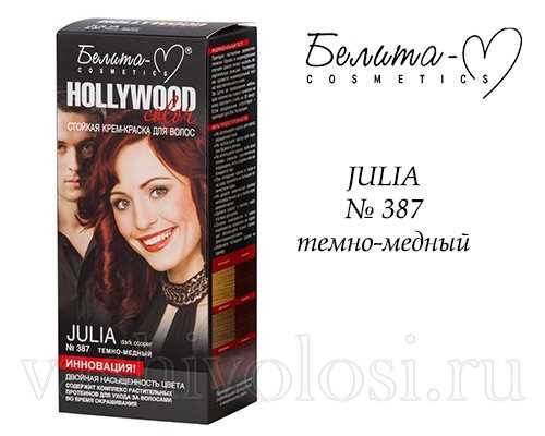 Hollywood Color JULIA, № 387 оттенок темно-медный