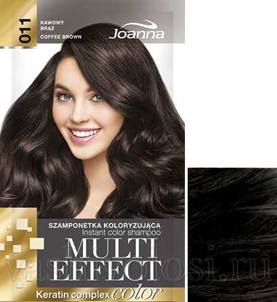 оттеночный шампунь Joanna “Multi Effect Color” 11 оттенок “Кофейный коричневый”