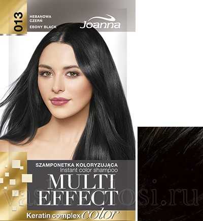 оттеночный шампунь Joanna “Multi Effect Color” 13 оттенок “Черное дерево”