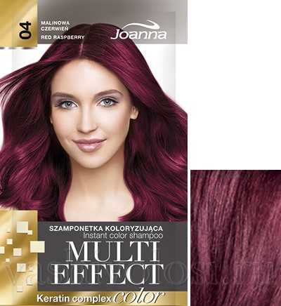 оттеночный шампунь Joanna “Multi Effect Color” 4 оттенок “Красная малина”